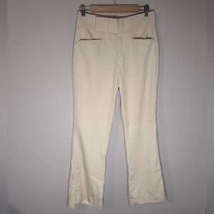 Vintage women’s Cream beige Flared wide leg Pants size 32